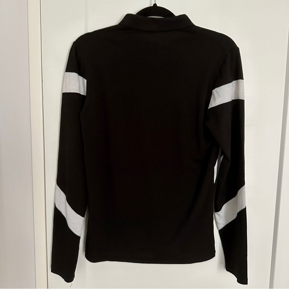 Black and white < > stylish long-sleeved men’s shirt - Picture 2 of 3